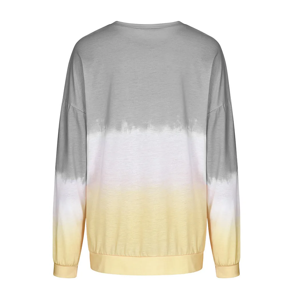 Женская одежда размера плюс, женская футболка с принтом Tie Dye, футболка с длинным рукавом, женская уличная одежда, повседневные женские футболки, одежда