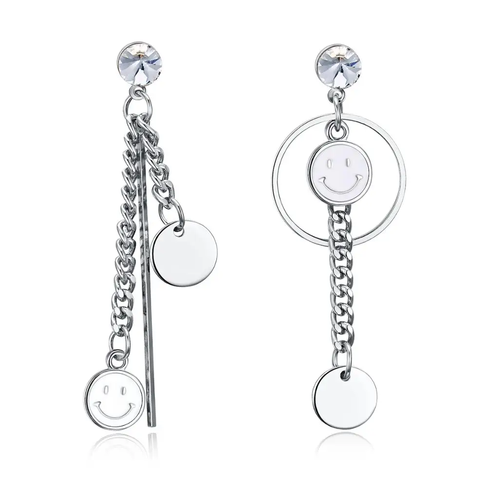 

CH-634 Girls Multiple Choice Earrings Retro Metal Alloy Fashion Abstract art Hollow Out face Dangle Earring for women jewelry