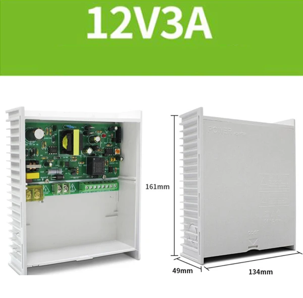 DC 12V 2A/3A/5A источник питания с резервной батареей интерфейс RFID карты система контроля доступа блок питания AC 100~ 240V - Цвет: AC 100-240V 3A