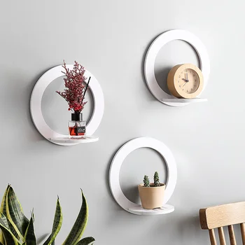 

Wooden Storage Racks Hanging Decor Storage Box Flower Pot House Storage Rack Wall Book Figurines Display Crafts Shelves holder