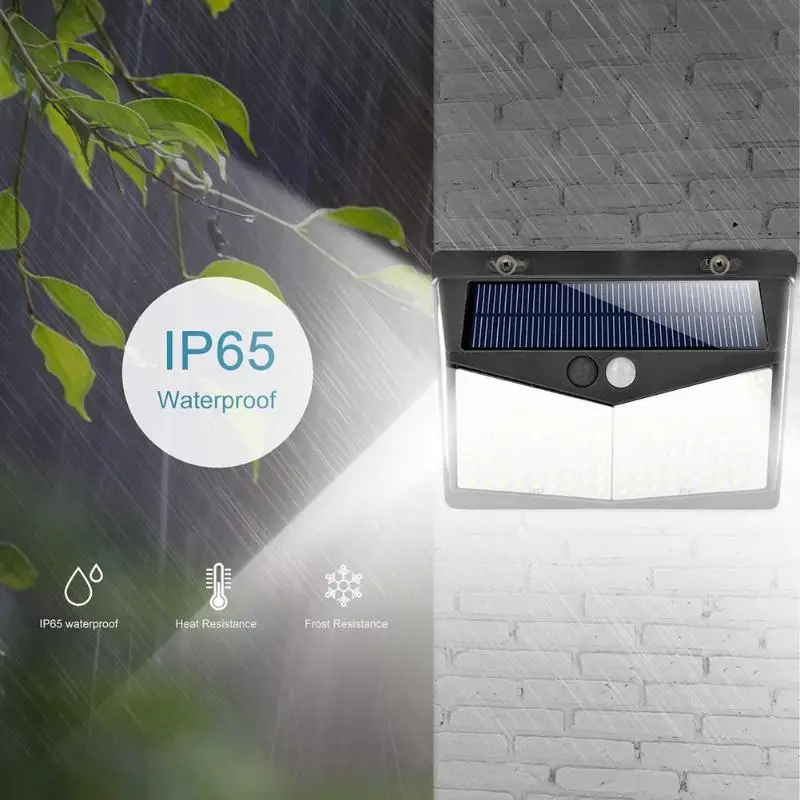 Solar Lamp 208 LED PIR Motion Sensor Lamp Outdoors IP65 Waterproof Solar Garden Lights Emergency Security Light Solar Wall Lamp