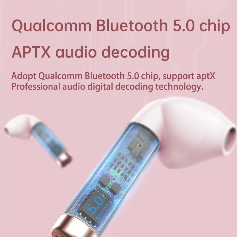 2020 TWS Bluetooth Wireless Earphone Stereo Noise Cancelling Touch Control Headphone For Xiaomi Huawei Samsung with Microphone