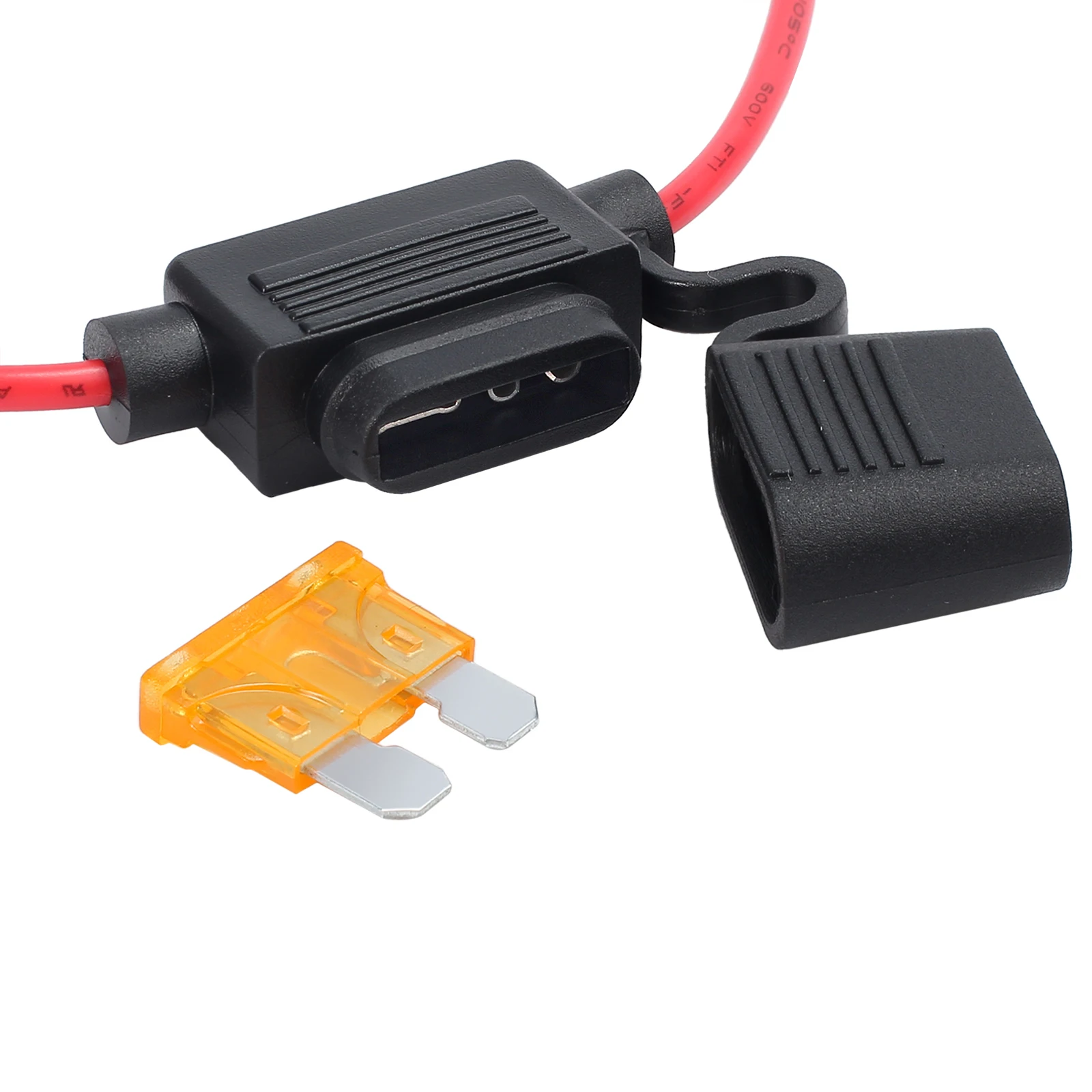 AUTOUTLET 10 шт. для 12 В 16AWG стандартная Контактная Пластина Встроенный держатель предохранителя с водонепроницаемым пылезащитным покрытием для автомобиля лодки RV
