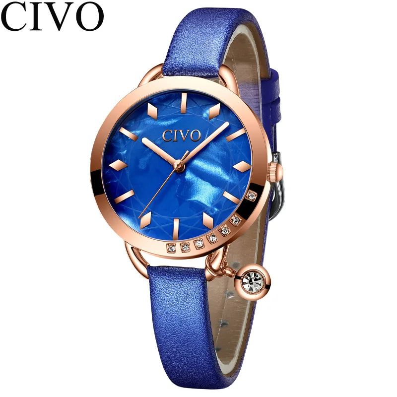 

Woman Watch 2019 Quartz Wrist Watch For Ladies Elegant Ultra Thin Leather Band Waterproof Rhinestones Dial Erkek Kol Saati 8108