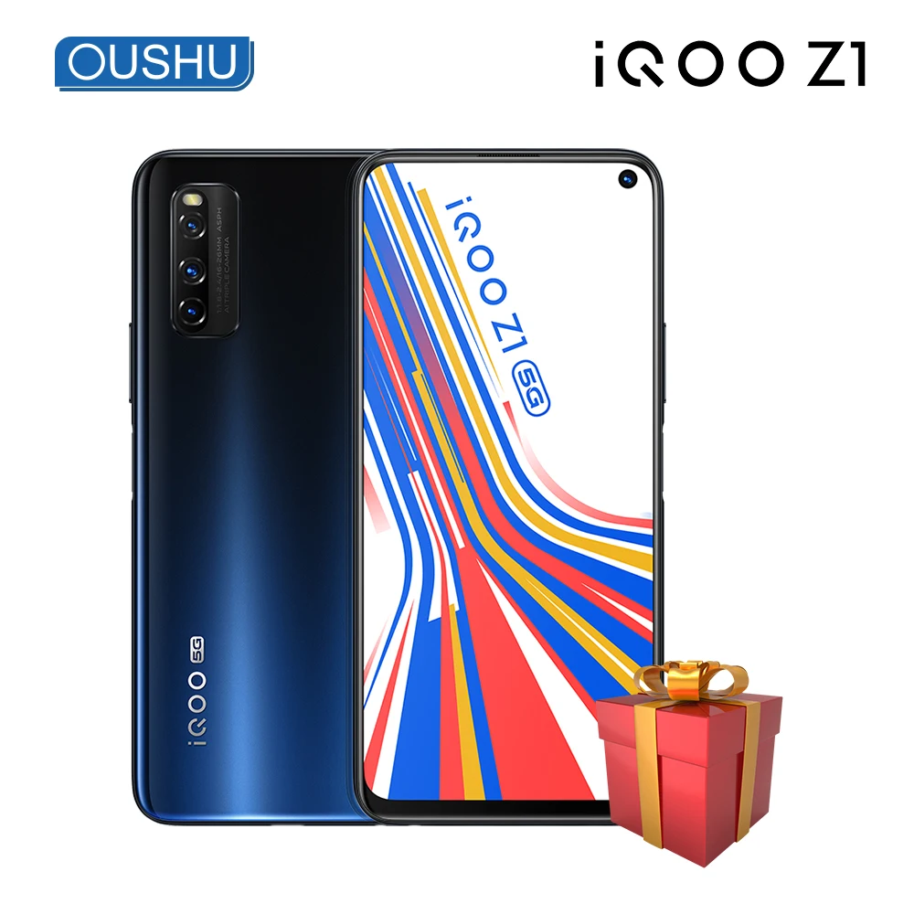 В наличии 5G vivo IQOO z1смартфон MTK Dimensity 1000Plus 8GB128GB NFC 48MP камеры 6 57 'ЖК-экран 4500mAh 44W VOOC