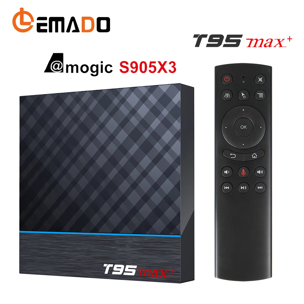 LEMADO T95max + ТВ приставка Android 9 0 Amogic S905X3 4 Гб ОЗУ 64 ПЗУ 4K * 2K 60 кадров в секунду Google