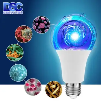 

1PCS 10W LED Sterilization Bulb UVC Disinfection Bulb E27 Ultraviolet Germicidal Lamp Light for Household or Hotel