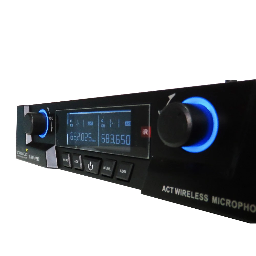 STARAUDIO профессиональный беспроводной микрофон Двухканальный UHF Ручной беспроводной микрофон для сцены вечерние церковные SMU-0210