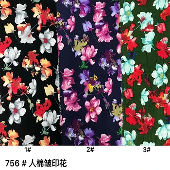 

Rayon crepe fabric ,rayon printed fabrics for dress summer fabrics soft and comfortable