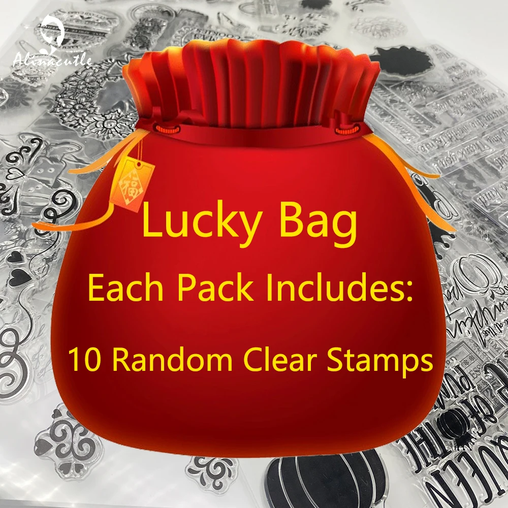 ClearStampsPromotionSale10pcsDifferentRandomClearStampsforHandmadeCardDIY