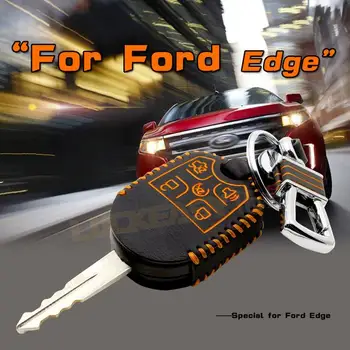 

Car Key Bag 2011-2020 For Fords F150 Edge Explorer Mustang Top Layer Leather Car Key case wallet holder remote car accessories