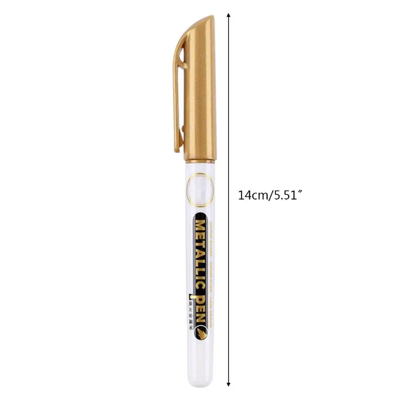 

12pcs DIY Metal Waterproof Permanent Paint Marker Pens Gold Silver Craftwork Pen