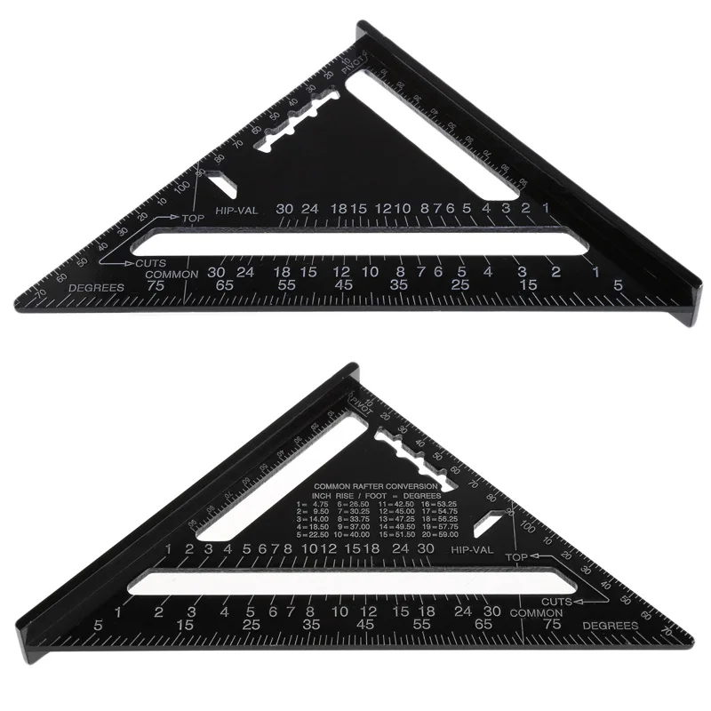 7 Inch Metric Aluminum Alloy Speed Square Roofing Triangle Angle Protractor Drop Shipping | Инструменты