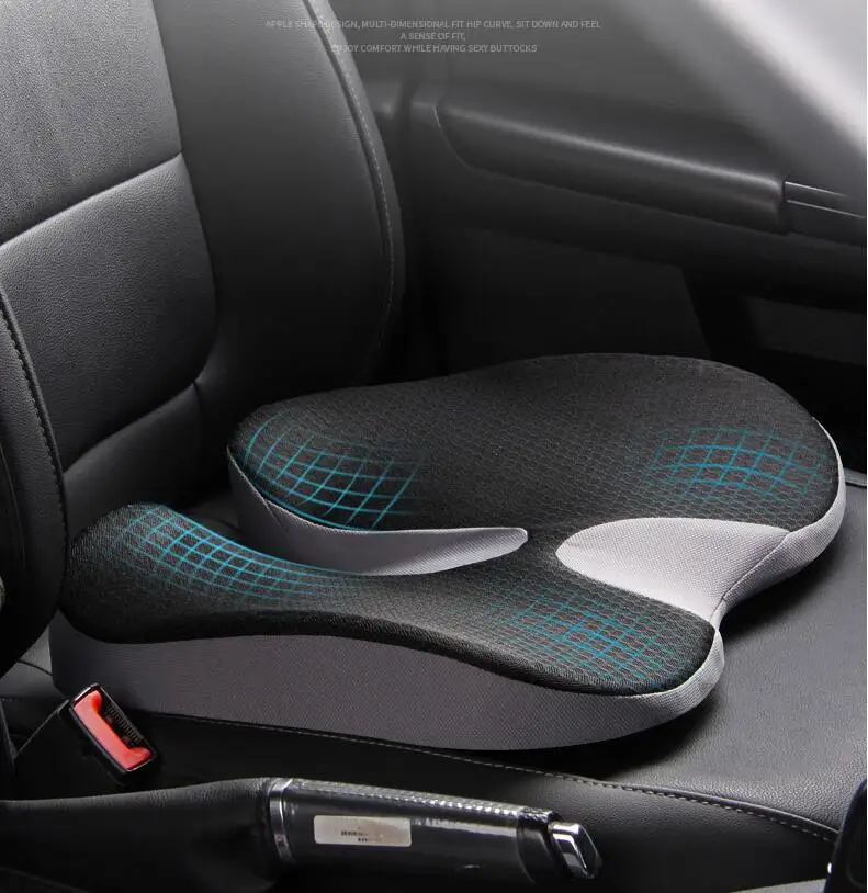 Car Cushion Seat Support Pillow Back Pillow And Hip Pad Relieve Spine Pain  Relieve Tailbone And Waist Pressure Long Time Sit - Seat Supports -  AliExpress