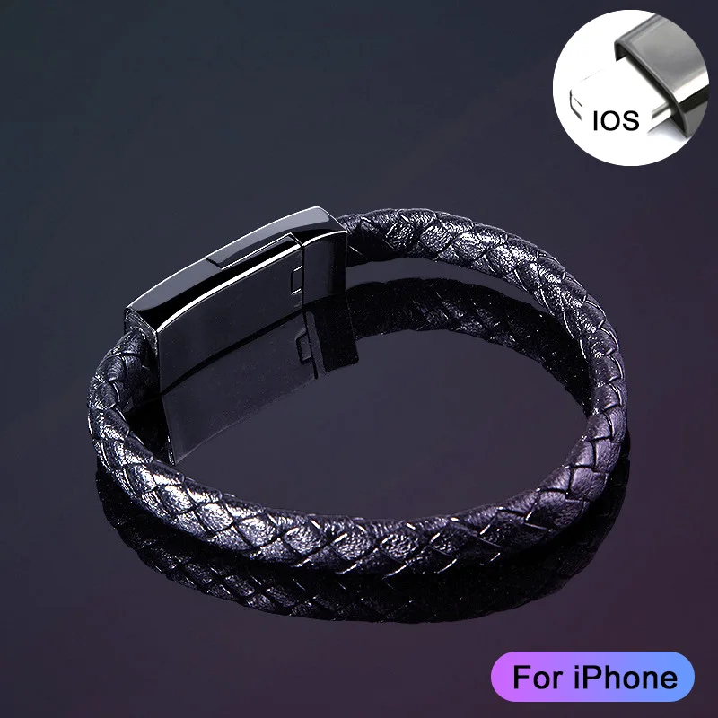 Спортивный браслет кабель зарядное устройство для iphone xs samsung A50 все микро-usb для устройств на аndroid type C Быстрая зарядка данных синхронизировать мобильный телефон кабели - Цвет: For iPhone