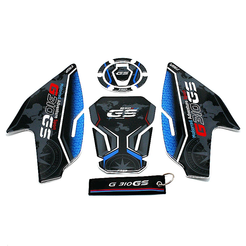 NEW Motorcycle Gas Fuel Tank Pad & Tank Cap Stickers & Tank Cover Wheel