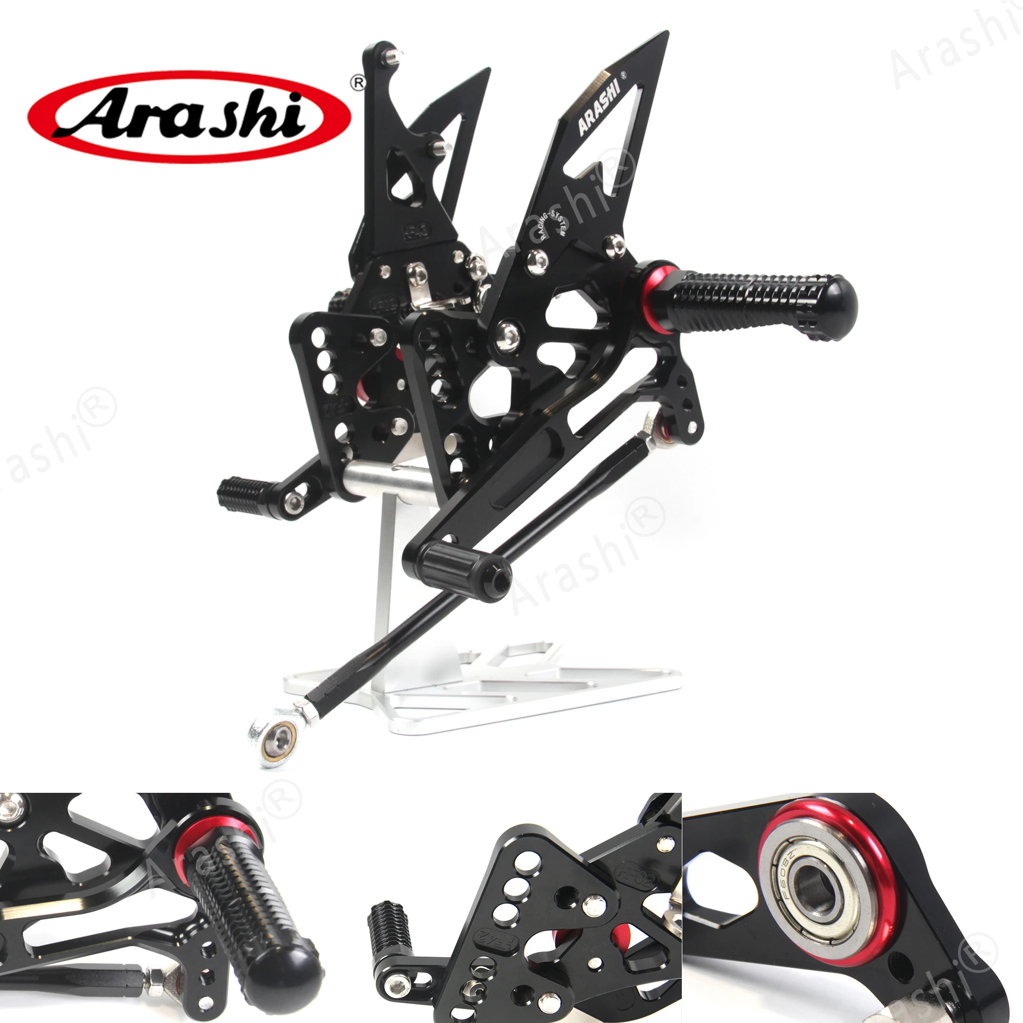 Arashi для SUZUKI GSXR1000 2005 2006 CNC Rider Rearset регулируемые Подножки GSX-R1000 GSXR 1000 05 06 черный