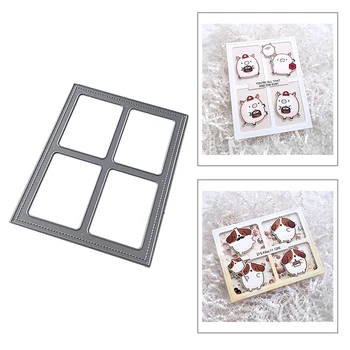 

2020 New Rectangle Frame Edge Embossing Metal Cutting Dies For DIY Making Photo Album Greeting Card Paper Scrapbooking No Stamps