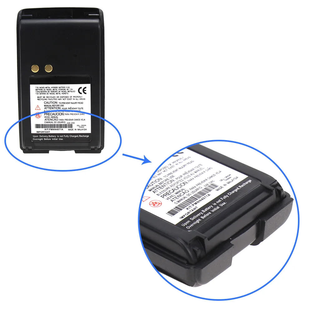 10X два-аккумулятор для системы радиосвязи с зажимом для ремня для Motorola PMNN4071 PMNN4071A Mag One BPR40 A8