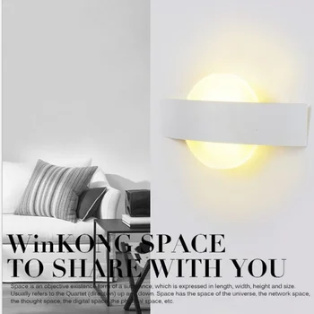 

LED Nordic wall lamp creative bedside bedroom lamp simple personality semi-circular staircase wall lamp simple modern aisle lamp