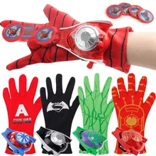 Супер герои, перчатка, пусковая установка, реквизит, Человек-паук, Халк, для косплея Железного человека, крутая Подарочная перчатка, пусковая установка для детей 24 см