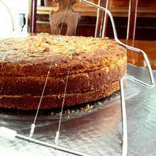 Регулируемая прочная нержавеющая сталь хлеб слайсер торт резак сплиттер выпечки слоистых кухонный инструмент Простота в использовании