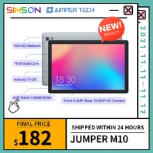 Jumper – tablette de 2021 pouces M10, avec Android 11, 4 go de RAM, 10.1 go de ROM, UNISOC T618 Octa Core, caméra de 13mp, Wifi, 5G, Bluetooth 128, dernière version 5.0
