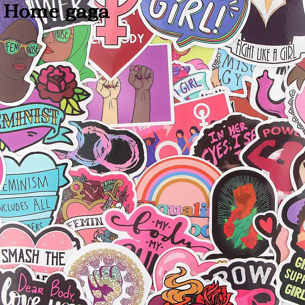 

Homegaga 35pcs feminist sticker for phone scrapbooking diary album decorative stationery sticker decals Girl gift D3133