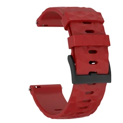 Silicone Wristband Bracelet in 24mm for Outdoor and Athletic Watches (Red)