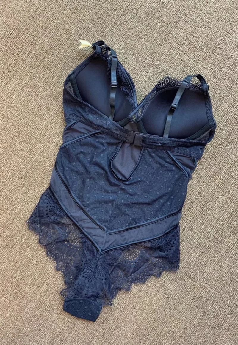 Waliicorners Bandage Underwear Luxury Lingerie Eyelash Lace Mesh Transparent Bodysuit 51 H9f40e9fca23f4164b8097022aef21f078