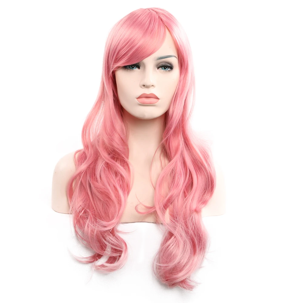 Парики для косплея натуральная волна 28 дюймов длинные термостойкие синтетические 11 цветов парики для женщин - Цвет: #35