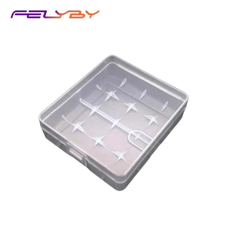 

FELYBY 18650 Rechargeable Battery Storage Box 2-4 PCS Transparent Plastic Box