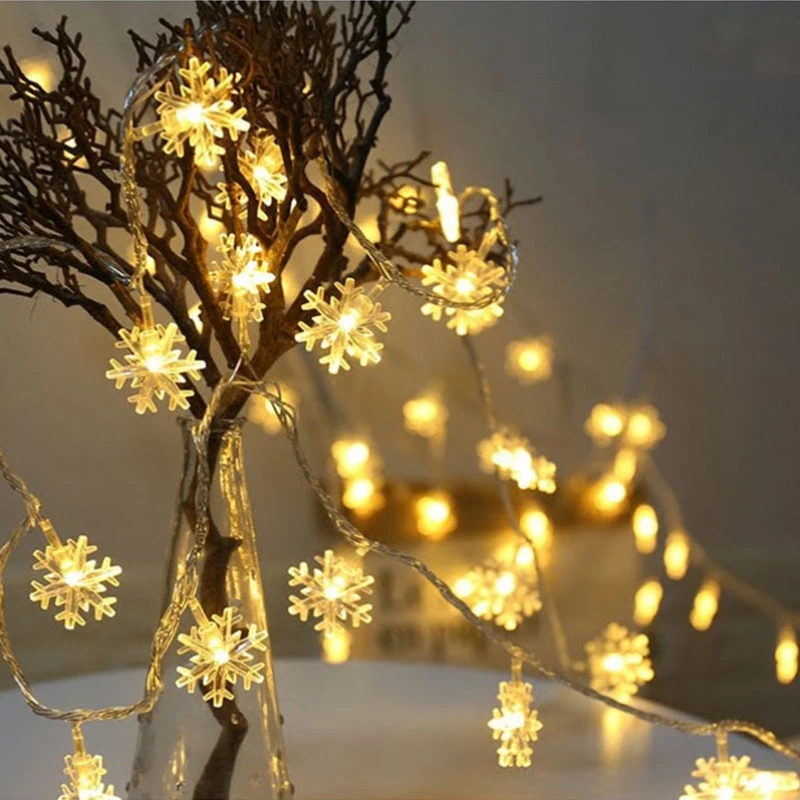 thumbnail image 5 of Guirnalda de luces LED con forma de copo de nieve, decoración para el árbol de Navidad, regalo de Navidad, Feliz Año Nuevo 2021, 5 of 5