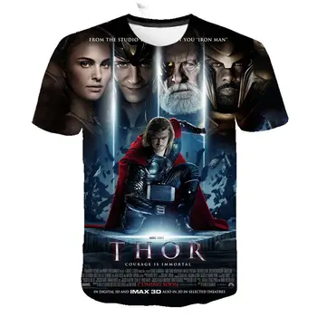 

2020 Summer Casual Short Sleeve Men Women 3D T-shirt Marvel Superhero Thor The Avengers Printed T Shirt Children Tops Cool Tees