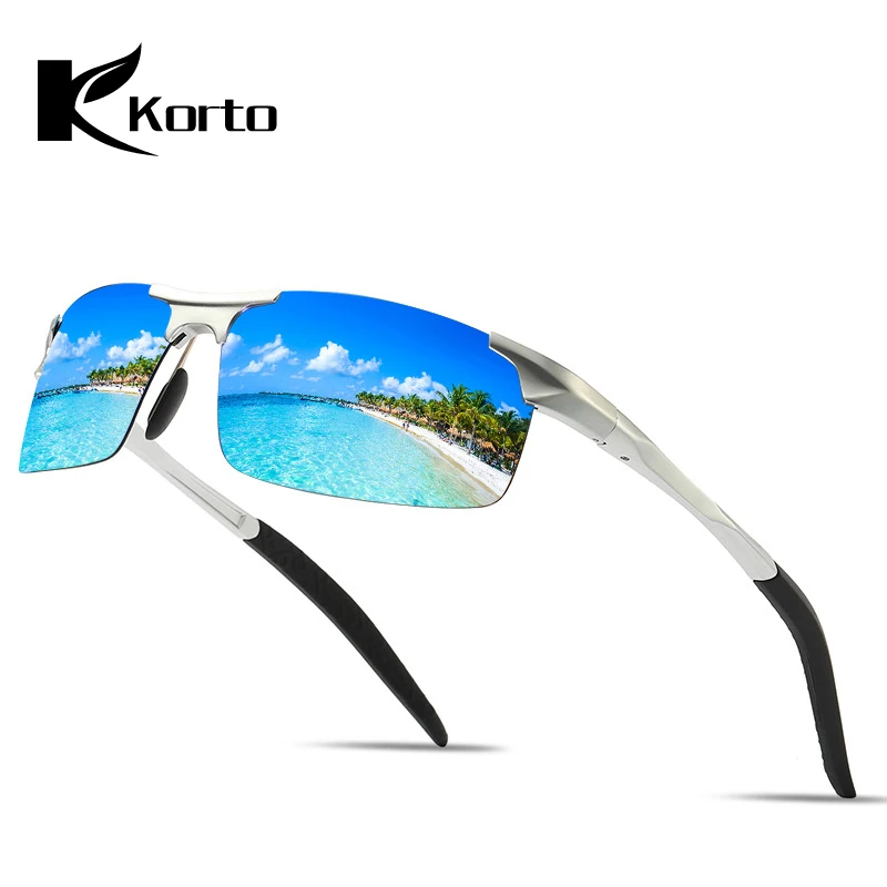 

Korto Aluminum Magnesium Men's Sunglasses Polarized Men Coating Mirror Glasses oculos Male Eyewear Accessories For Men Okulary