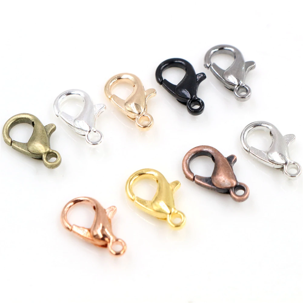 10x5mm 12x6mm 14x7mm 16x8mm 9 Colors Plated Fashion Jewelry Findings Alloy Lobster Clasp Hooks For Necklace Bracelet Chain Diy Lobster Clasp Hooks Jewelry Findingsclasp Hook Aliexpress