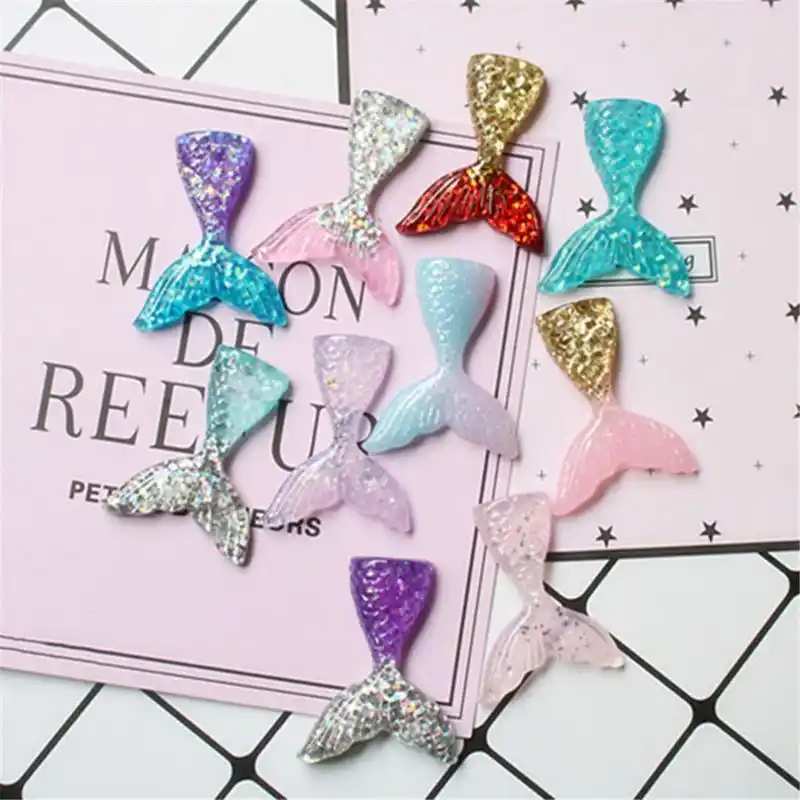 Peças da cauda peixe cauda para pingente chaveiro colar brinco acessórios slime telefone cintas diy acessórios