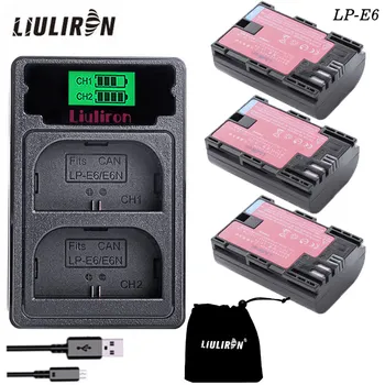 

Bateria LP-E6 LP-E6N LP E6 E6N LPE6 Li-ion Battery + Charger for Canon EOS 6D 7D 5D Mark II III IV 5D 60D 60Da 70D 80D 5DS 5DSR