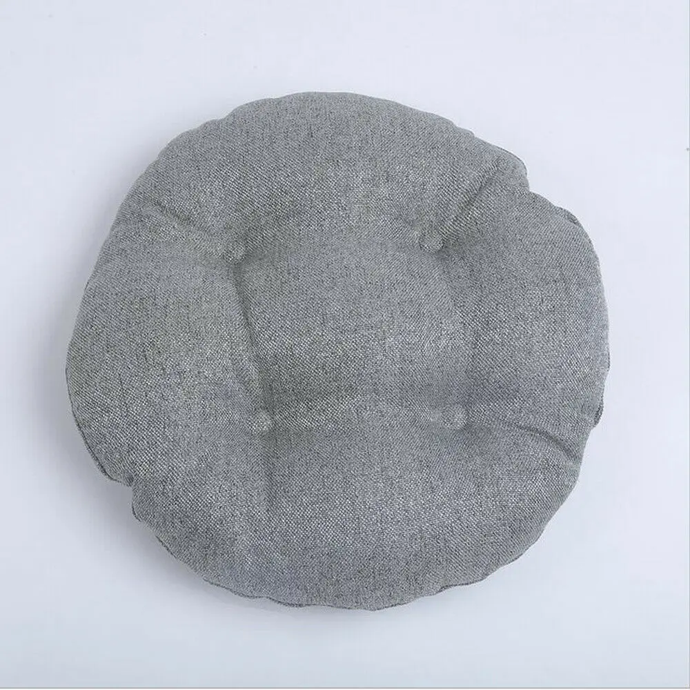 Gray New Solid Nordic Round Cotton Cushion Dining Chair SEAT PADS Thick Garden Floor Cushion - Цвет: Gray