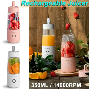 

350ml Portable Juicer Electric USB Rechargeable Smoothie Blender Machine Mini Juice Maker Fast Food Processor Mobile Mixer D30