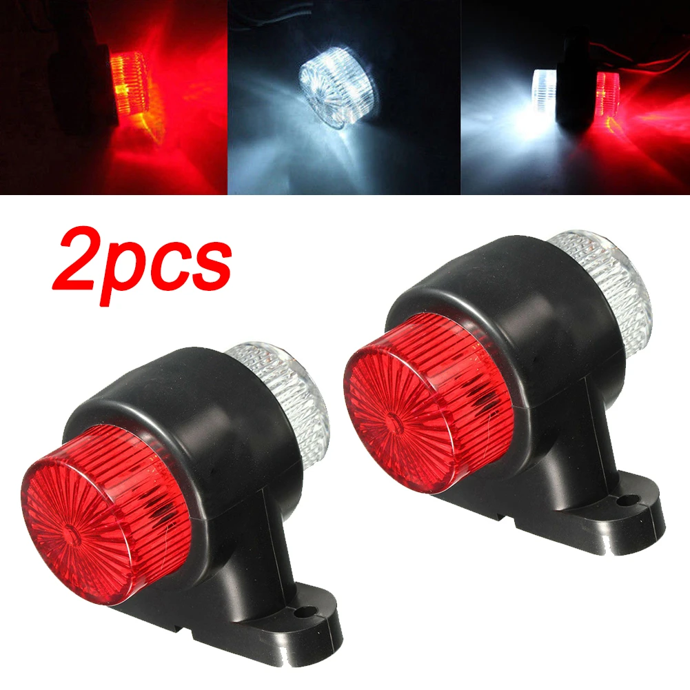 2 個 12 V 24 V 車トラックのサイドマーカーライトインジケータランプ 8 Led 赤白ダブルサイドテールライト Suv トレーラーローリーキャラバン Car Light Assembly Aliexpress