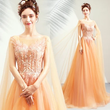 

Arabic Moroccan Gold Evening Dresses Party Elegant for Women Dubai Caftans Saudi Arabian Lace Embroidery Vintage Prom Gowns