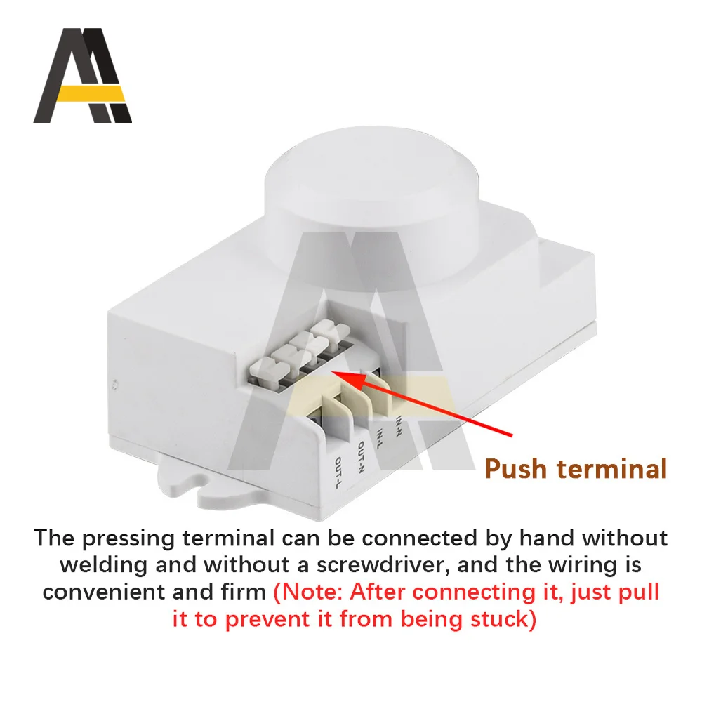 5.8GHz 100MHz LED Microwave Radar Sensor Light Switch Human Body Motion Induction Sensor Controller AC 220V-240V DC 12V 24V