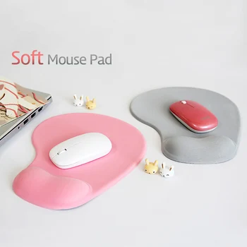 

Silicone Game Mouse Pad Soft Mouse Mat Wrist Support Comfortable and Smooth Soft Mouse Pad Grey Pink for Home Office Net Bars