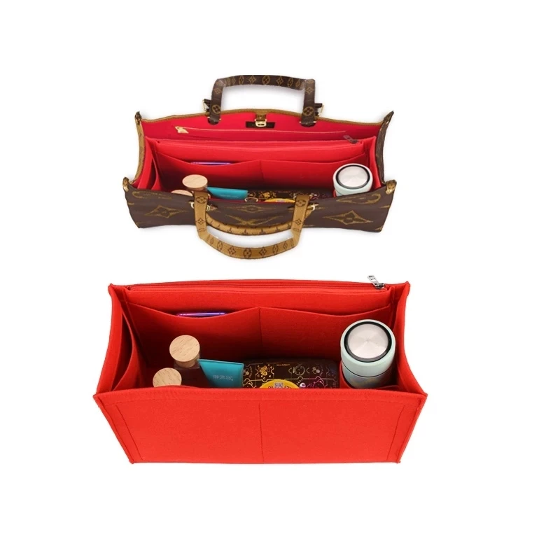 Fieltro tela inserte bolso Speedy organizador para el bolso, bolso cosmético, maquillaje Sr. & Sra. Regalo pareja regalo aniversario regalo viaje regalo suyo y suya de interior bolso bolsa de mamá para ONTHEGO bolso