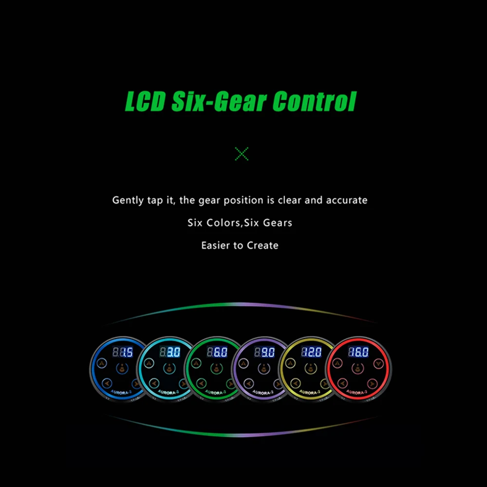 Мини Аврора II lcd тату блок питания с адаптером питания для катушки и поворотная тату-машина профессиональный