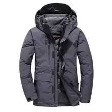 Новинка, куртка с капюшоном, высокое качество, белый утиный пух, Мужская Толстая теплая зимняя парка, водонепроницаемая, ветрозащитная, до-30 градусов