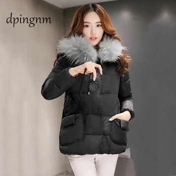 

2019 women winter jacket slim hooded short parkas jaqueta feminina new cotton warm solid coat women outwear clothing BDR01