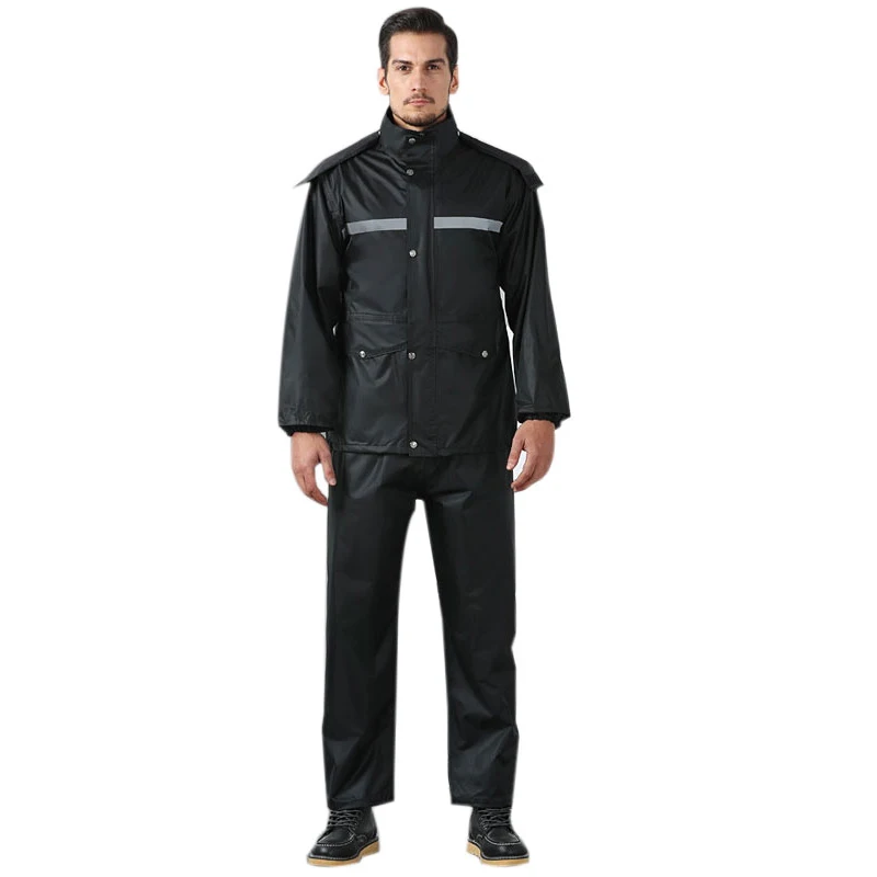 

Motorcycle Cycling Raincoat Waterproof Full Body Suit Adult Rain Coat Pants M-4XL Polyester Fiber Rainy Day Rainwear Poncho