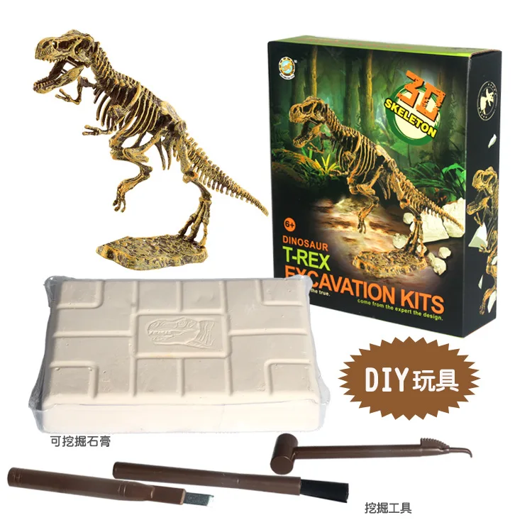 

Archeology Dinosaur Assembled Skeleton Fossil Toy Dinosaur Dig DIY CHILDREN'S Toy gimide